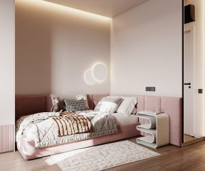 Phối cảnh phòng khách trong quá trình thi công